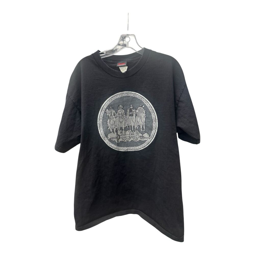 Vintage 1998 Davis Panzer Production Official Highlander Mens Black XL T-Shirt